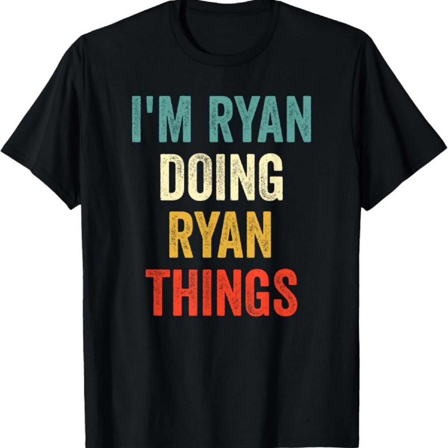 

I m Ryan Doing Ryan Things Funny Vintage First Name T-Shirt XXXXXL чорний