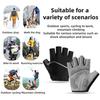 1 Pair Cycling Half-finger Gloves Men Women Moisture-Wicking Breathable Non-slip Multi-purpose Outdoor Motorcycle Riding Sports Fingerless Gloves