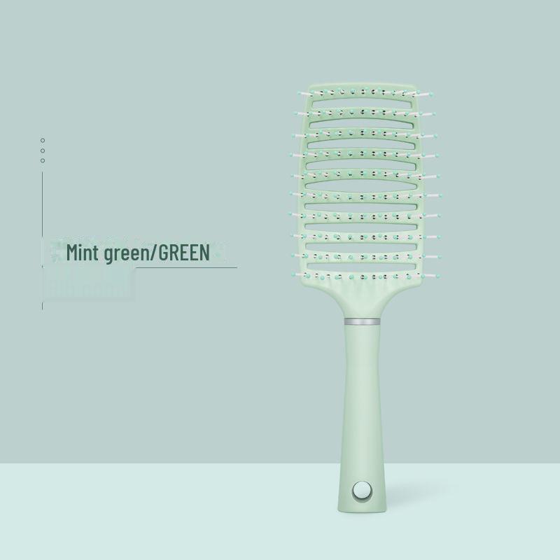 

Женская ребристая изогнутая пушистая расческа для укладки волос - инструмент для придания объема и массажа