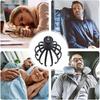Octopus Head Massager Electric Scalp Massager 360-Degree Stress-Relief Compact Portable Black ABS Plastic