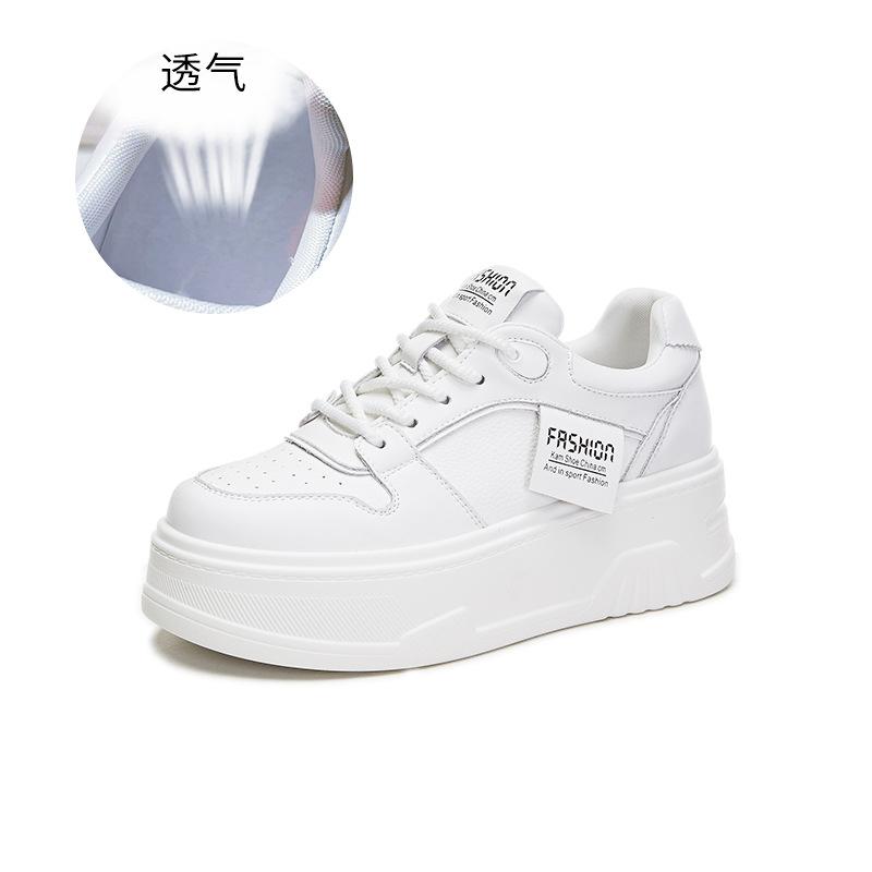 

Leather little white shoes women s 2025 spring new platform sports board shoes women s casual flat shoes fashion versatile women s shoes 40 бежевий