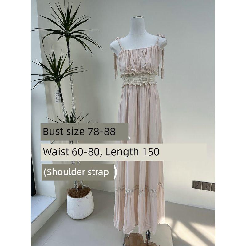 2025 Summer New Niche Australian Single Bourette Vacation Wear Color Floral Skirt Romantic Color Dress