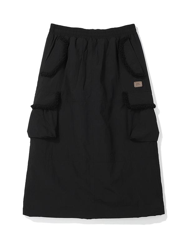 BBC EARTH W Teddy Pocket Skirt_Black