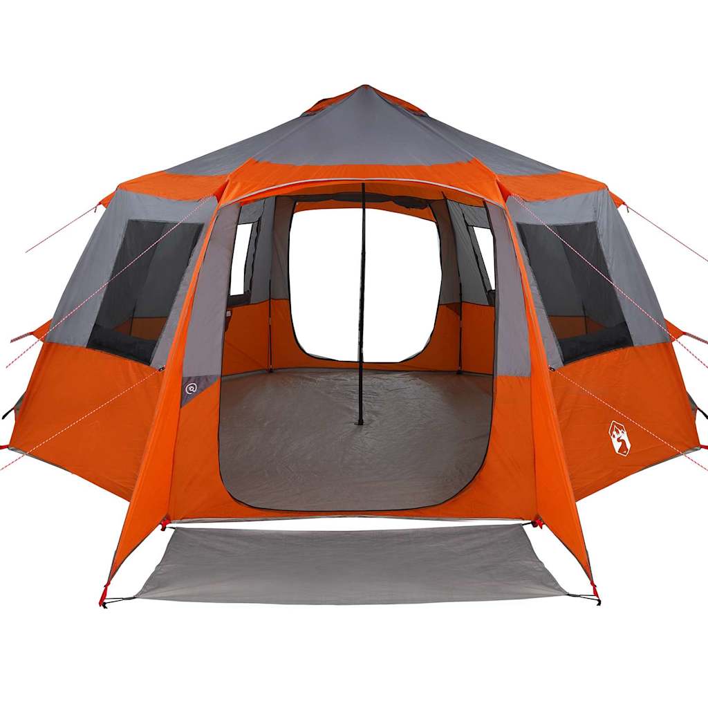 Cabin Tent 12 Person Gray and Orange 500 x 500 x 294 cm