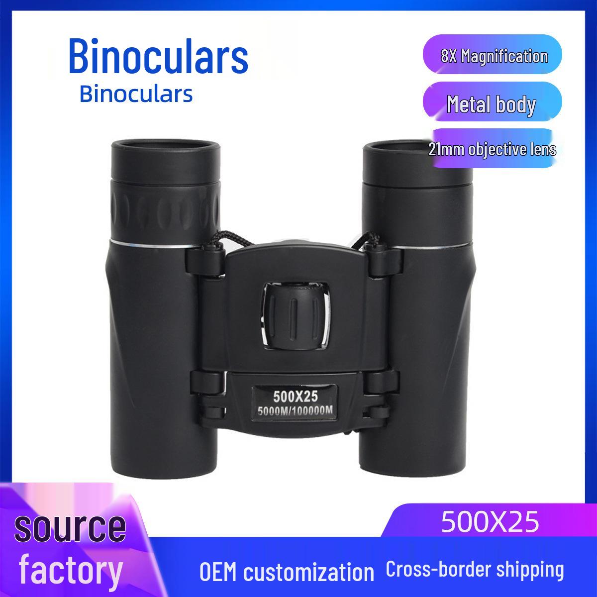 

HD 500x25 Binoculars: High Magnification Portable Telescope for Outdoor Photography and Video. 500x25 Standard