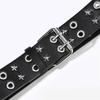 PU Belt Adjustable Double Row Star Grommet Waist Belt Woman Jeans Dresses Skirt Coat Decors Motorcycle Western Belt