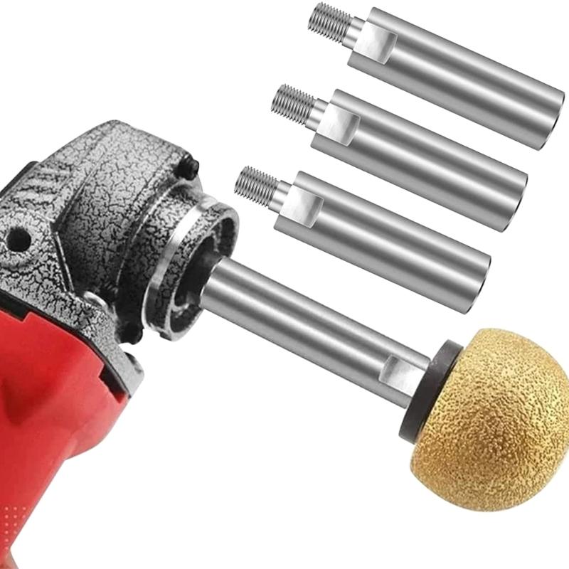 Set Of 3 Practical M10 Thread 80mm Extension Rod Connecting Rod For Angle Grinder And Car Polishing Accessories