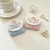 Multifunctional Earphone Storage Bag Plaid Earphone Mini Pouch Headphone Case  Daily Use