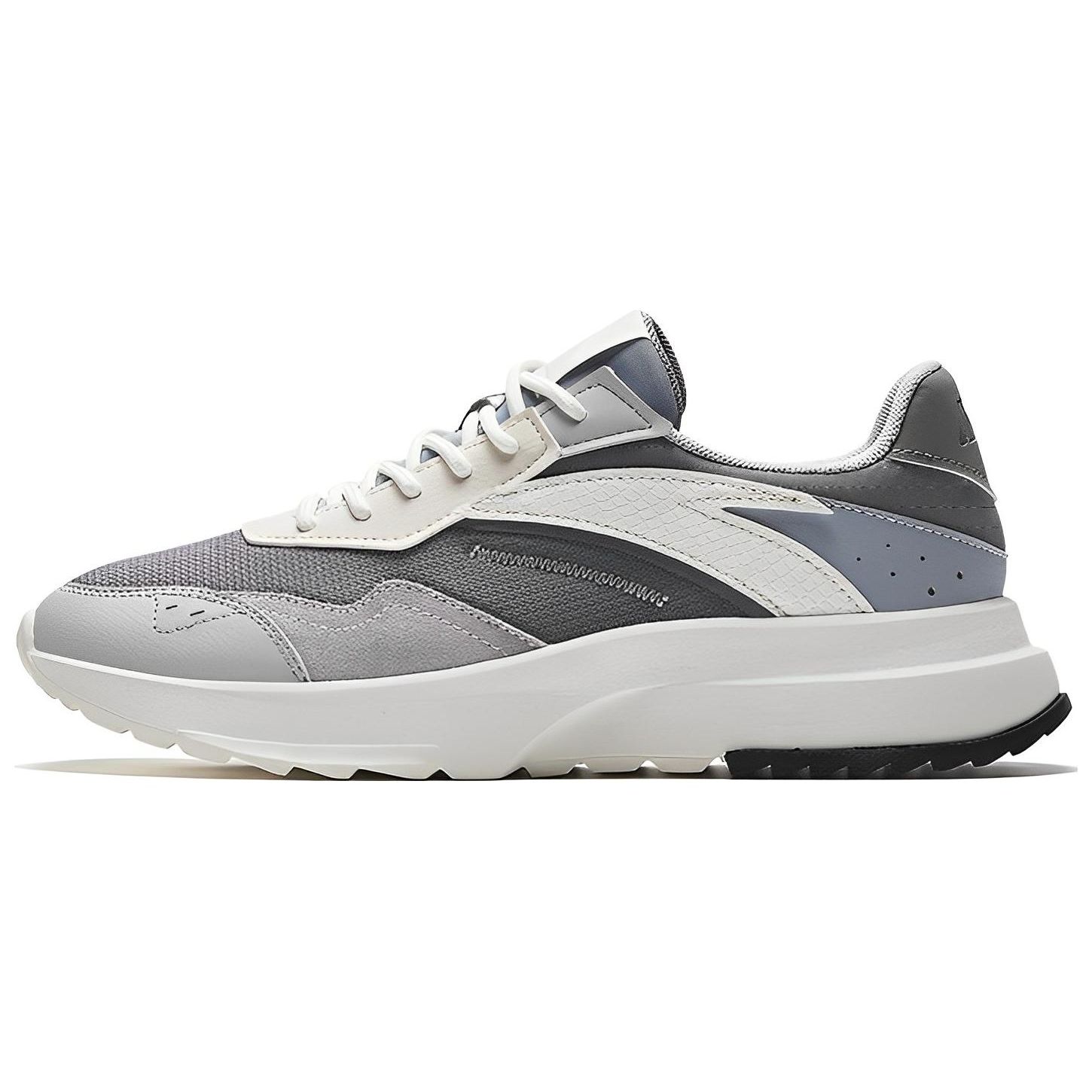 Anta Millennium Retro Casual Shoes Women Ivory White Light Mist Gray 912348812-3 40