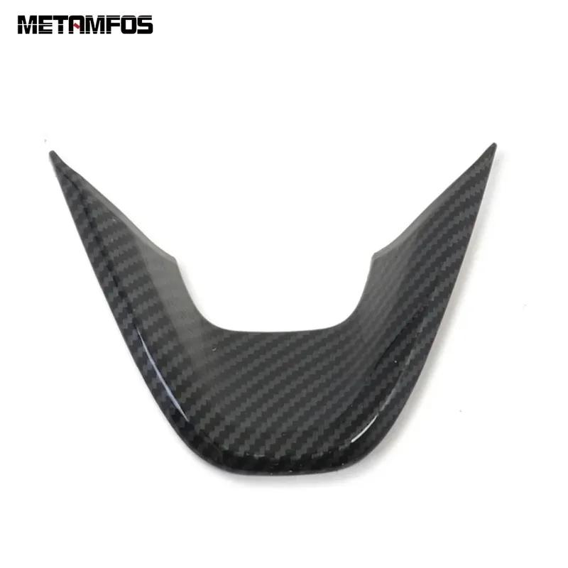 For Hyundai Venue -2024 2025 Carbon Fiber Steering Wheel Audio Switch Control Cover Trim Interior Accessories Car Styling