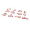 36pcs Xmas Hanging Wooden Ornaments Santa Snowman Xmas Tree Decorations Pendants Tags with Rope for