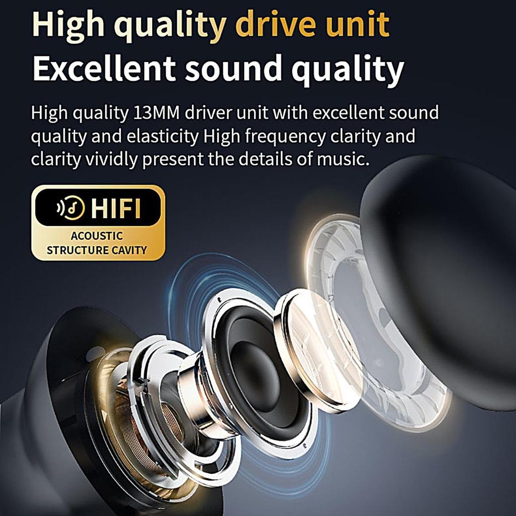 Bluetooth Wireless Earbuds Innovative with Ear Bluetooth Sound Noise Sound Leakage 48 Hours IPX7 Compact and Compatible with and and Web Conferencing