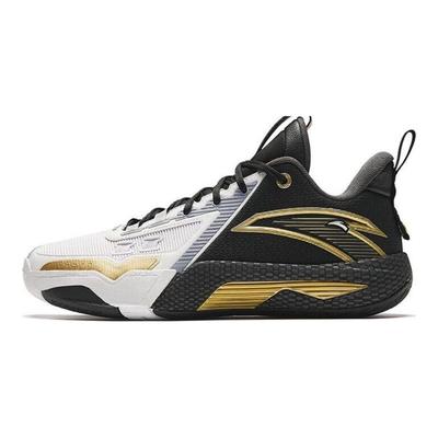 Speed Battle 5 Comfortable Fashion Round Toe Shock Absorbing Wear Resistant Mid Top Basketball Shoes Men Sneaker Black White 112341113-1