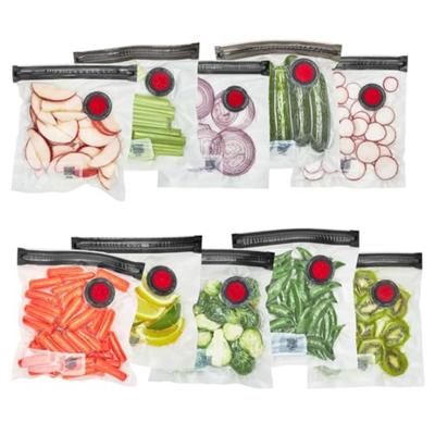 ZWILLING Fresh Save Set Vacuum Sealer Bags for Food 10 Piece Gallon Reusable Sous Vide Bags Reusable Food Storage Bags for Meal Prep Reusable Snack