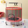 Kinder Trampolin Innen Außen Klein Fitness Trampolin Spielzeug mit Sicherheitsnetz Basketballkorb Gymnastikringe Schaukel für Jungen und Mädchen