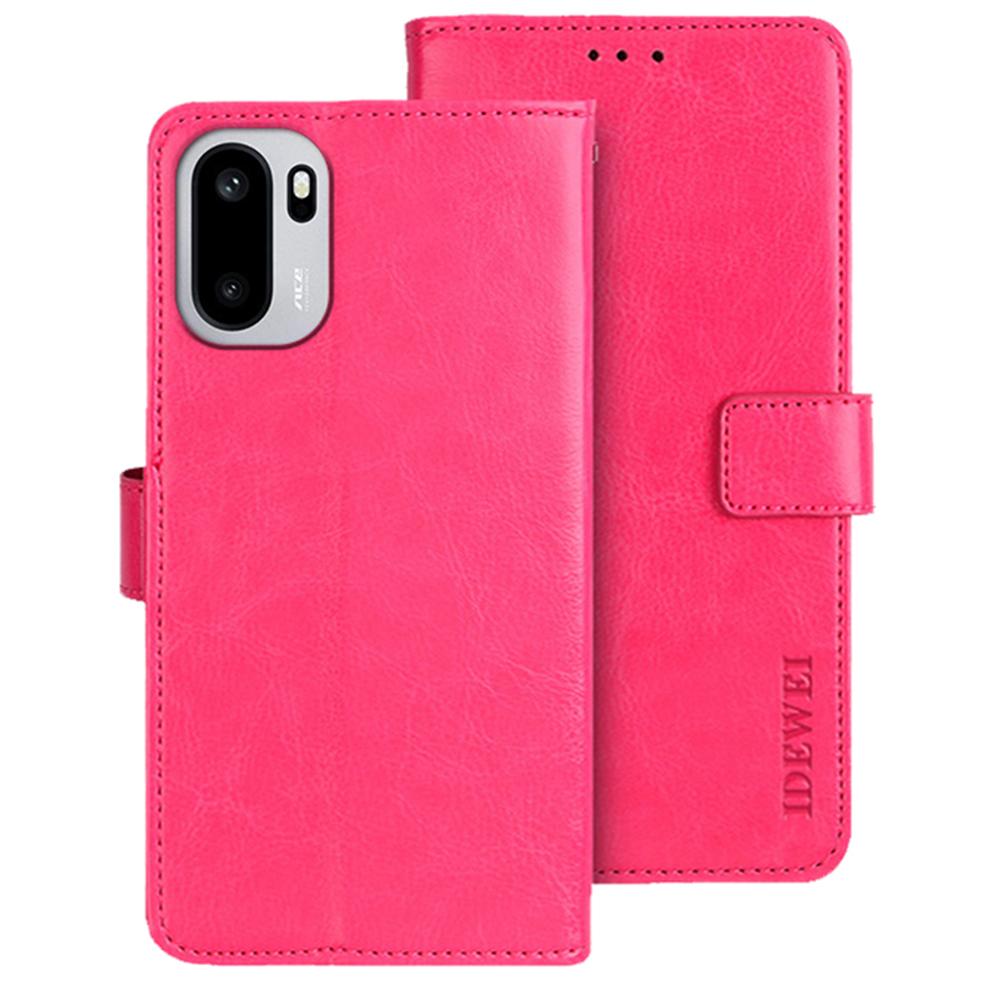 IDEWEI For OnePlus 15R 5G/Ace 6T 5G/Ace 6 5G Stand Case Crazy Horse Texture Leather Phone Cover