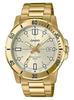 MTP-VD01G-9EV Enticer Men's Analog Wristwatch, Gold Tone Stainless Steel, Gold Dial, Casual Sporty, Quartz Movement, One Size