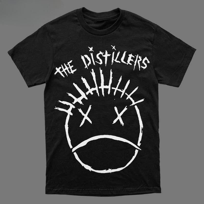 

The Distillers Distillery Band Punk Rock American Vintage Sad Expression Graphic ShortSleeved TShirt S разноцветный