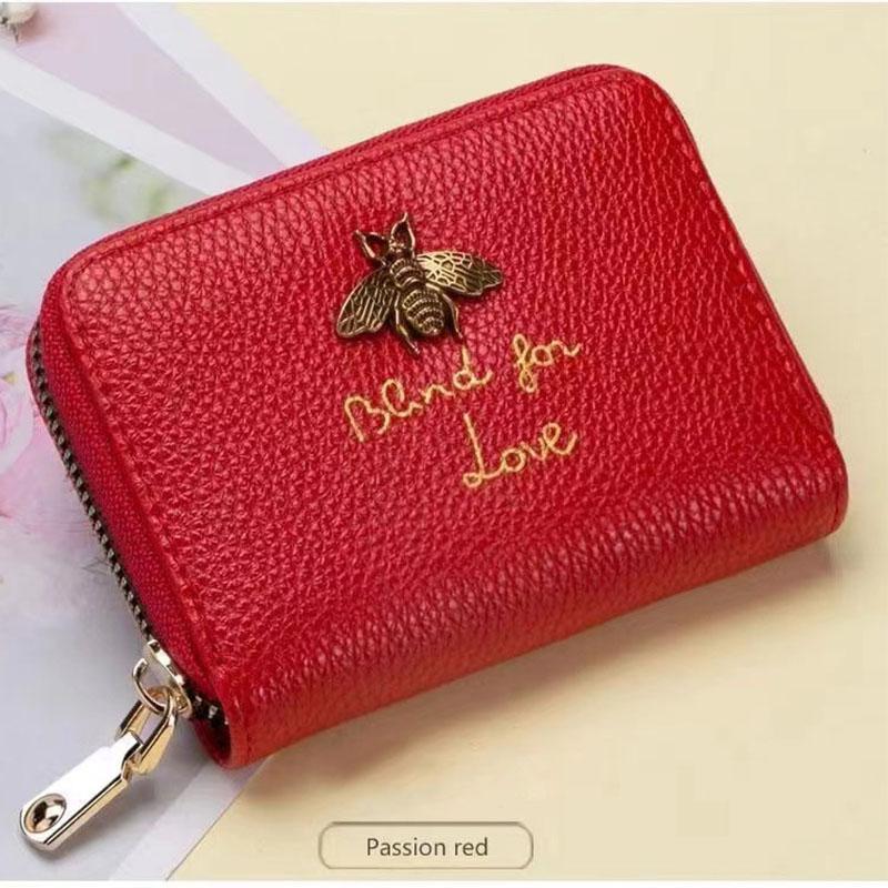 Heiße klassische Mode Frauen Leder Brieftasche Karte Tasche (9 Kartenfächer, 2 Bargeldfächer) Leichte, leichte Luxus-Damentasche für Studentinnen