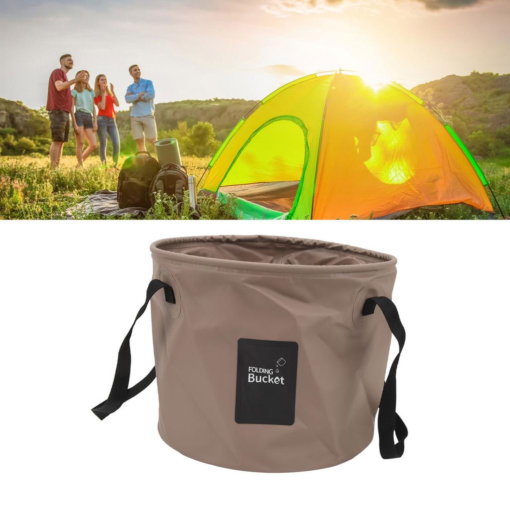 20L Portable Camping Bucket PVC Folding Water Bucket High Capacity Collapsible Container for Outdoor Activities
