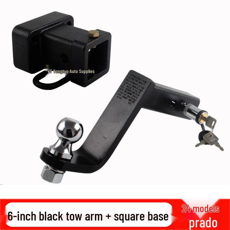 2024 Toyota Prado LC250 Trailer Hitch: Modified Tow Hook Rear Bumper with Square Hole