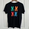 Psycho Bunny Bennett Black Multi Bunny Graphic T Shirt Sz 4 Small Unisex T-Shirt