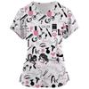 Cartoon Printing Spa Uniform Beauty and Health Tops Beauty Salon Work Uniform Women's T-shirts