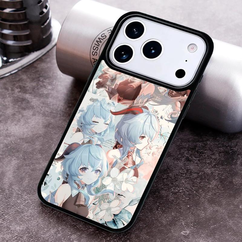 Ganyu Genshin Impact Phone Case for iPhone 17 16 15 Pro Max Air 14 13 12 11 Plus Shockproof Cover