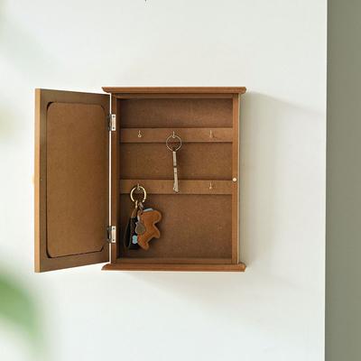 Vintage Wooden Key Holder Wall Mount, Entryway Organizer with Hooks for Keys Mail, Anti-Loss Storage Rack for Home Office