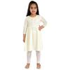 VASTRAMAY Girls' Chikankari Cotton Kurta And Leggings Set VASGK0 4YWnGL01WH
