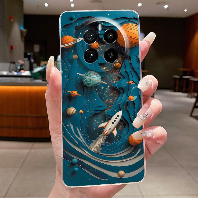Case For Realme GT 5 Pro Casing Luxury Butterfly Flower Clear Soft TPU Silicone Back Cover For Realme GT5 Pro GT5Pro Phone Cases