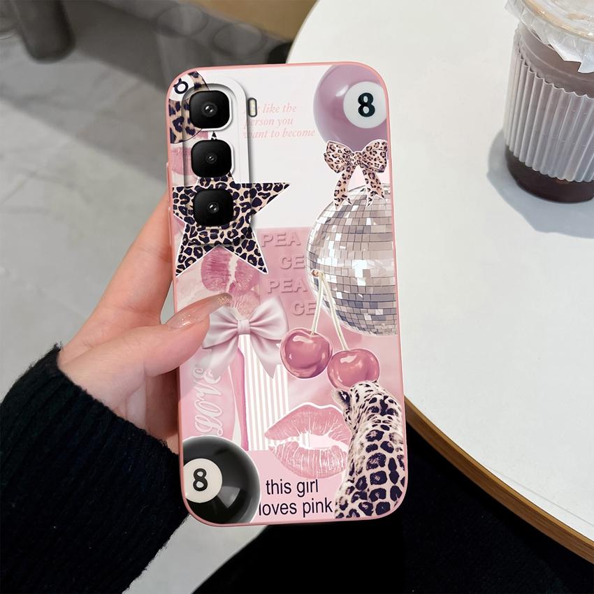 For Infinix Hot 60 50 Pro Plus 40Pro 30 Play 70 60i 50i 40i 30i Phone Case Sweet Bunny Cake New Upgrade Soft Smooth Silicone Lightweight Durable Shell