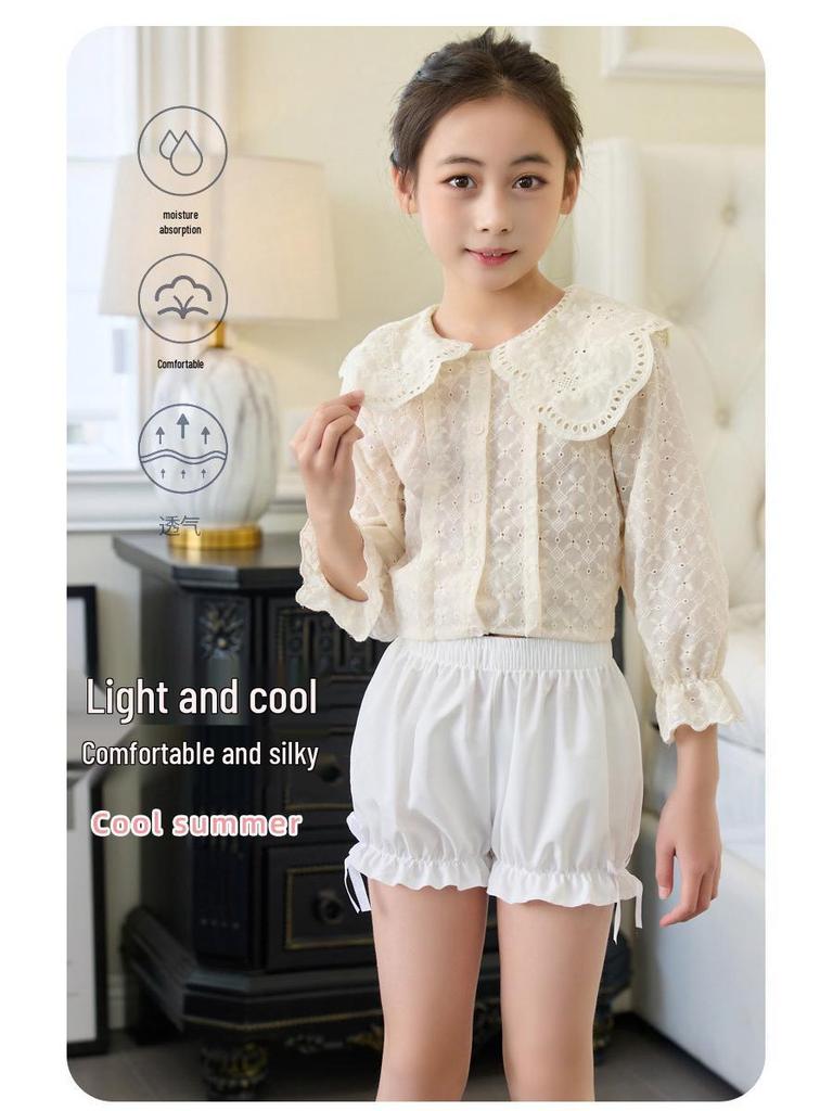 Girls' Summer Anti-Exposure Safety Shorts: Cute Baby Bloomers Base Layer