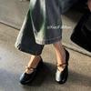 [Youshilai] Nischenliterarischer und künstlerischer Stil Mary Jane Schuhe mit flachem Boden Damen 2025 Europäische Station runde Zehe Retro-Temperament Einzelne Schuhe