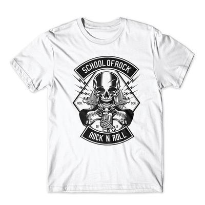 T-shirt School Of Rock 100% Cotone Maglietta Premium Nuova