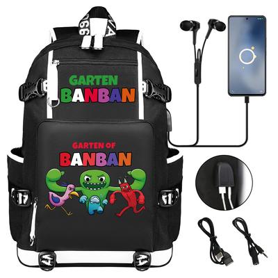 Garten of BANBAN Large Size Children Orthopedic School Backpack for Teen Boys Students With Headphone Extension Cable and Charging Extension Cable