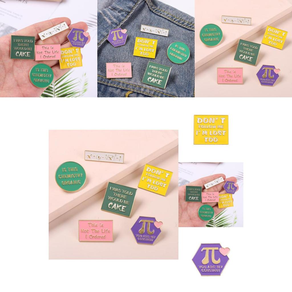 Eye-catching Alloy Letter Brooch Featuring Beautiful Geometric Shape And Vibrant Enamel Colors For Unisex Fashion