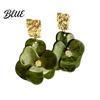 Stud Earrings Anniversary Gift 1 Pair Women Exaggerated Flower Shape