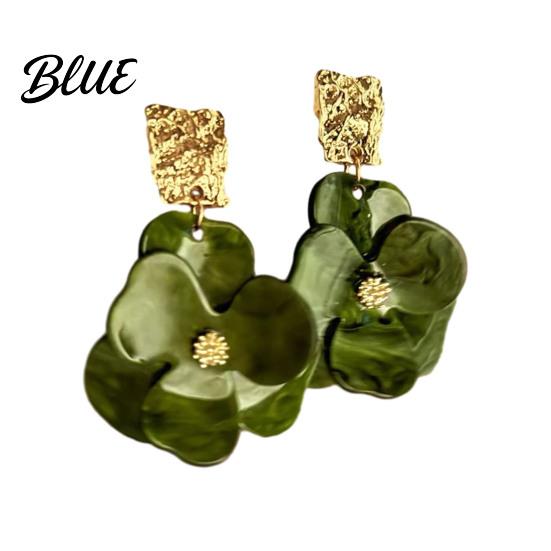 Stud Earrings Anniversary Gift 1 Pair Women Exaggerated Flower Shape