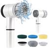 Electric Cleaning Brush Set Portable Cordless Electric Spin Scrubber Waterproof 3 Speeds Digital