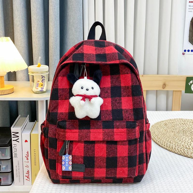 Retro backpack junior high school college student schoolbag women's new casual backpack niche large capacity