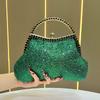 2025 New Fashion Luxury Fine Diamond Inlay Evening Clutch Bag Women Brand High End Rhinestone Handbag Wedding Party Shoulder Bag