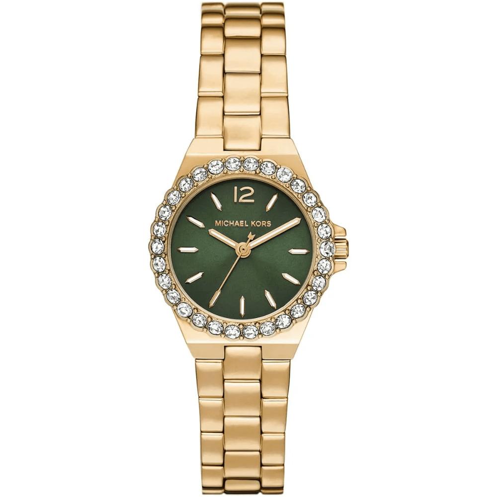 Michael Kors Women's Gold Mk7395 Lennox Green Dial Watch