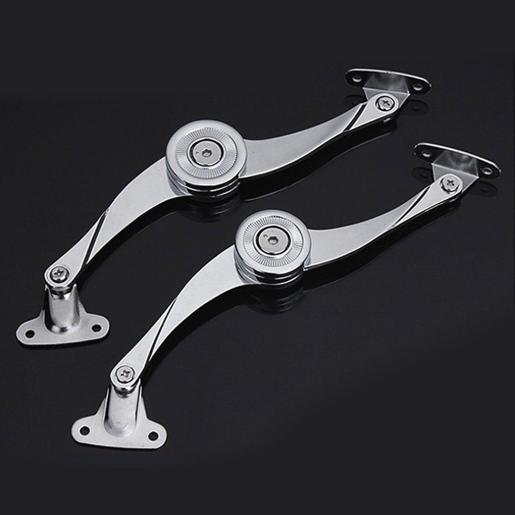2Pcs Soft Close Chest Hinge Heavy Duty Lid Support Hinges Soft Close Folding Lid Stay Hinge for Cabinet Wardrobe