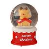 4.5/6.5CM Christmas Glowing Faux Crystal Ball Ornament LED Light-up Santa Claus Figurine Inside Clear Sphere Holiday Party Home Office Desktop