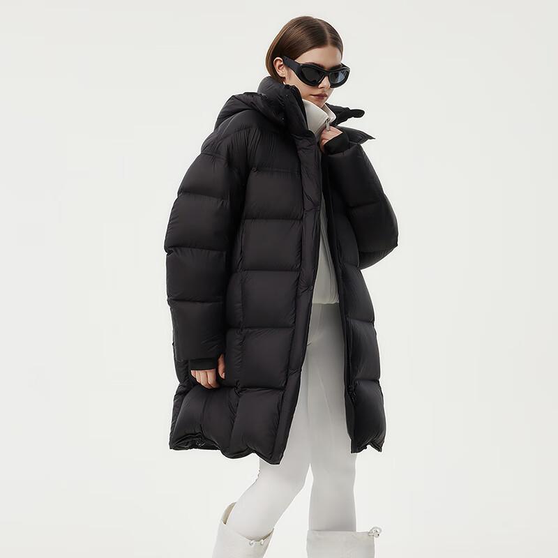 Tanboer Women's Loose Hooded Long Down Jacket TBF530852Z