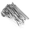100Pcs Cable Tie Stainless Steel Hose Zip Tie Self Locking Set Kit for Wire Line Type A