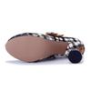 Johnature Retro Plaid Patchwork Comfortable High Heels Genuine Leather Rivet Fashion Women's Pumps