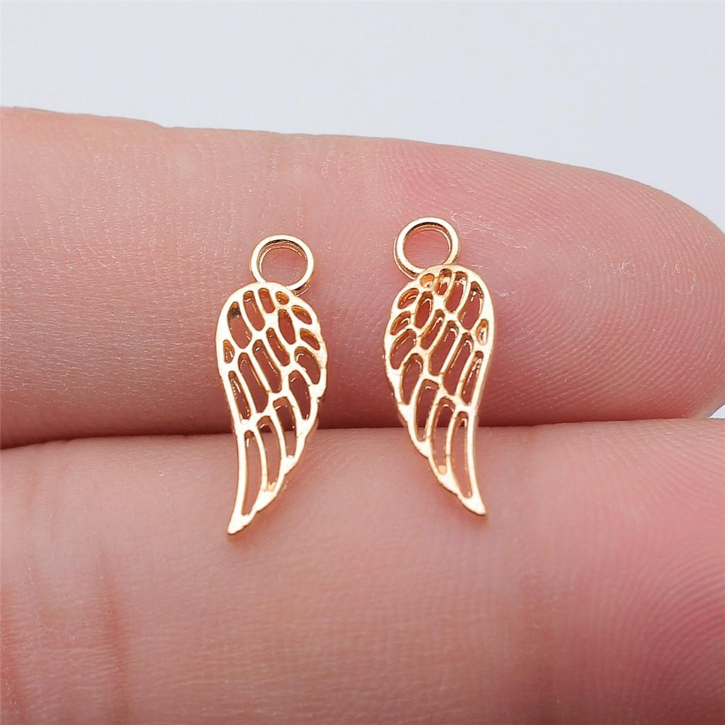 Small Angel Wings Fairy Detail Charm Antique Bronze Zinc Alloy Jewelry Making Supplies Jewelry Making Accessory Charms