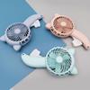 Hand Pressure Fan Without Battery Cooling Cartoon Summer Mini Fans Small Manual Household Children Kids 3 Colors